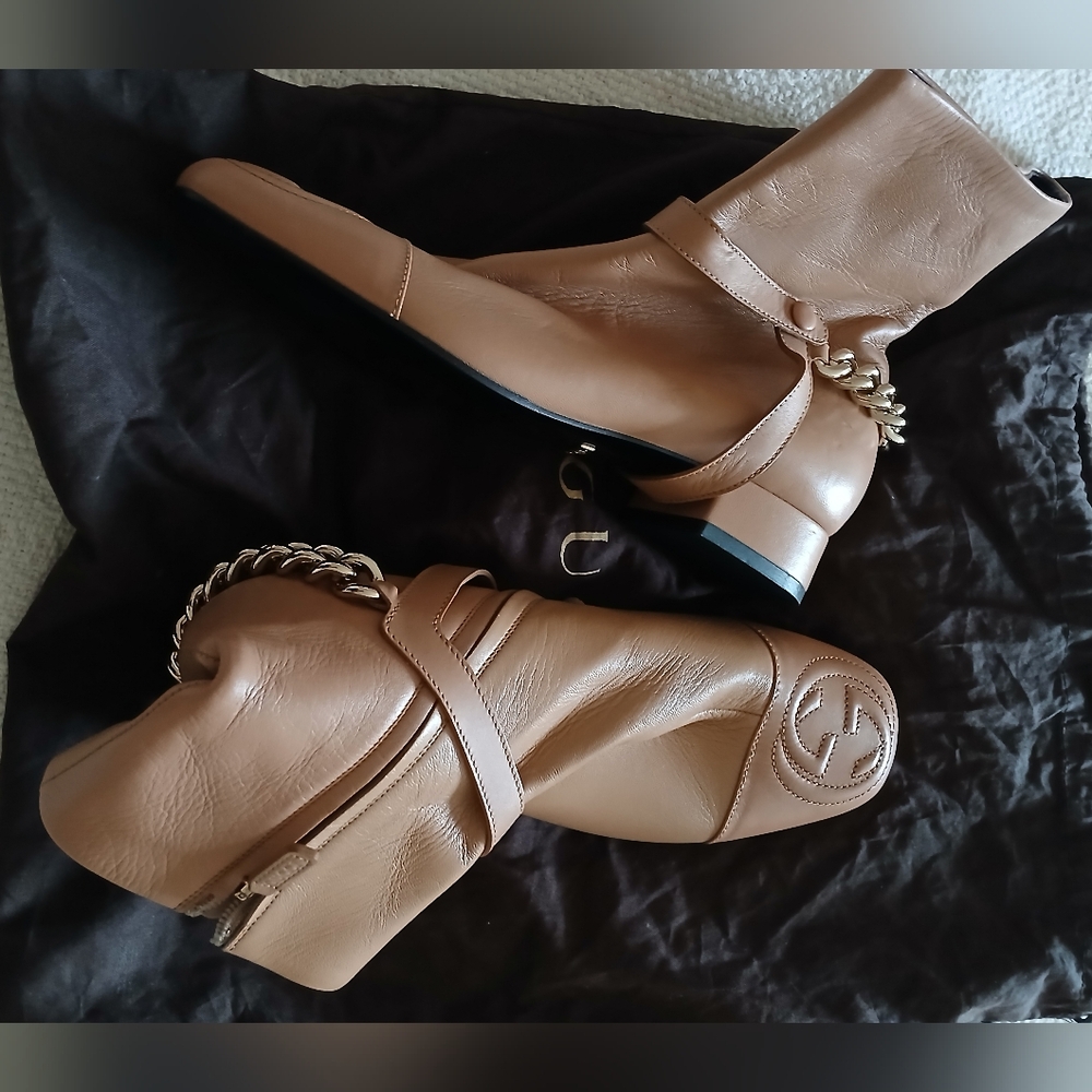 New. Gucci soho  GG  ankle boot, side zipper - Picture 9 of 13